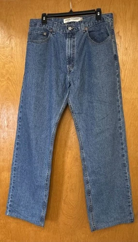 Levi's 569 Jeans Men's 33 x 32 Blue Denim 100% Cotton Loose Fit Straight Leg