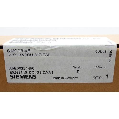 6SN1118-0DJ21-0AA1 New Siemens 6SN1 118-0DJ21-0AA1 SIMODRIVE 611 DIGITAL CONTROL - Picture 8 of 11