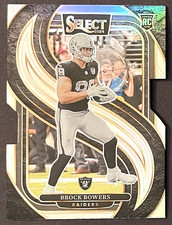 Brock Bowers SILVER DIE CUT RC Premier Level #118 2024 Panini Select Raiders