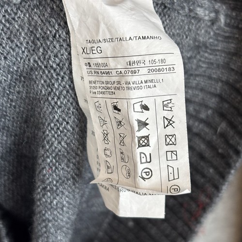 Suéter United Colors Of Benetton Italia Mezcla Lana Para Hombre Talla XL Colorblock - Imagen 7 de 9