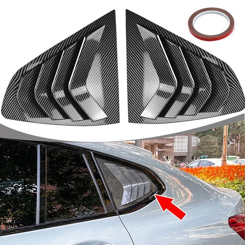Carbon Style Rear Window Quarter Glass Duct Vent Covers For BMW X4 G02 2018-2024 - Bild 5 von 7