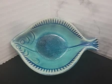 Tiny Ceramic Fish Dish For Wasabi Or Trinkets 5" Length 1 " High