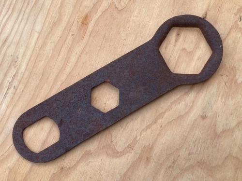 Vintage Auto Hubcap Wrench - Old & Rusty Hub Nut Tool