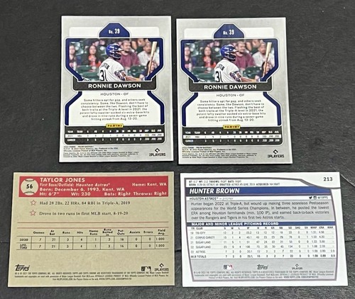 Houston Astros 37 card lot RC Rookie Parallels Inserts 1st Bowman Sterling Optic - Picture 16 of 20
