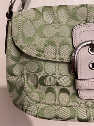 Coach Signature Soho Schultertasche grün - original - gebraucht - Bild 4 von 22
