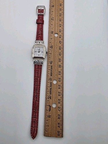 Brighton Waterford Watch Reversible Black/Red Band Tin Box New Battery - Picture 4 of 6
