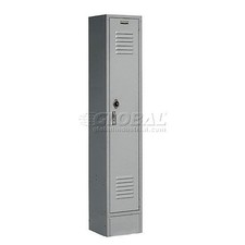 1-Tier 1 Door Locker 12"Wx12"Dx60"H Gray Assembled
