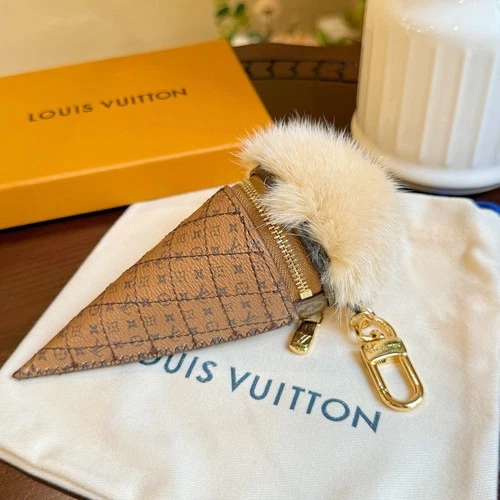 LLouisV Ice Cream Cone Bag Charm Keychain - product listing photo
