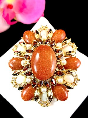 #ad ULTRA RARE ST JOHN 40TH ANNIVERSARY MARIE GREY BROOCH NECKLACE ENHANCER PENDANT $189.95