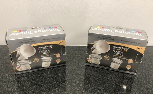 2x 9 Pack Tommee Tippee Closer to Nature Breast Milk Storage Pots With Lids 50ml - Picture 6 of 10