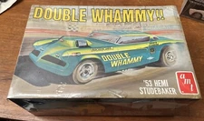 Vintage AMT 1953  '53 Hemi Studebaker Double Whammy, 1/25 Model Kit, Sealed