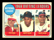 1969 Topps OPC O-Pee-Chee Baseball #2 Pete Rose Felipe Matty Alou Leaders VG-EX