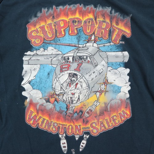 Vintage Black Sheep Squad 81 T-Shirt Military Faded Black Distressed Grunge XL - Bild 4 von 10