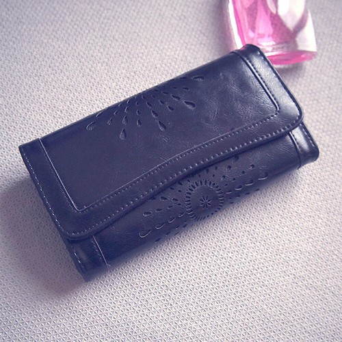 Ladies Boho Long Purse Handbag Card Holder Phone Women Leather Wallet Clutch Bag - Picture 11 of 13