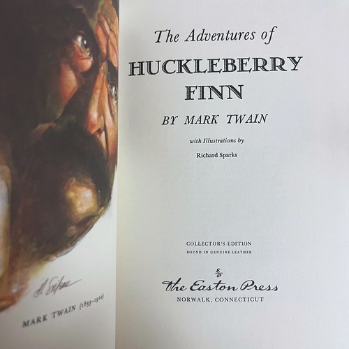 1981 Easton Press ED. HUCKLEBERRY FINN by Mark Twain Full Leather Collector's Ed - Picture 5 of 10