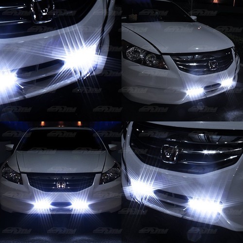 1 par de luces universales de 8 LED 12V transparentes cromadas carcasa diurna DRL - Imagen 3 de 3