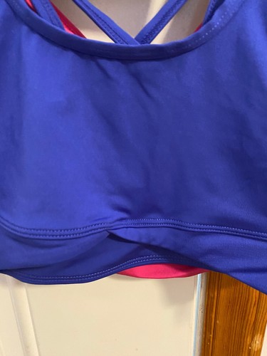 NEW GIRLS SIZE M ATHLETIC WORKS 2 PK CROSSOVER STRAPPYBACK SPORTBRA BANDSIZE 32 - Picture 3 of 10