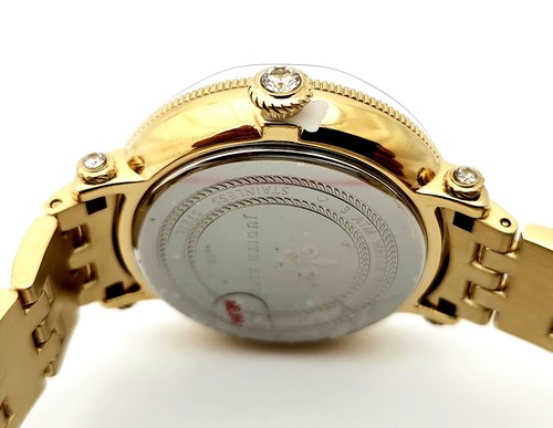 WUNDERSCHÖNE BOXED NEW RETIRED J. RIPKA GOLD TONE EDELSTAHL UHR MIT MOP ZIFFERBLATT - Bild 9 von 17