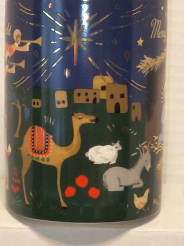 NEW IN BOX PORCELAIN CHRISTMAS MUG BY Rifle Paper Co. /Gold Handle - Picture 5 of 11