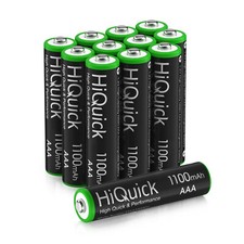 12Pack HiQuick 1100mAh AAA Rechargeable Batteries 1.2V NiMH Double A Battery 1.33 per gallon
