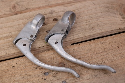Leve pinze freno Burlite vintage retrò classiche acciaio bici corsa strada anni 40 - Foto 2 di 24