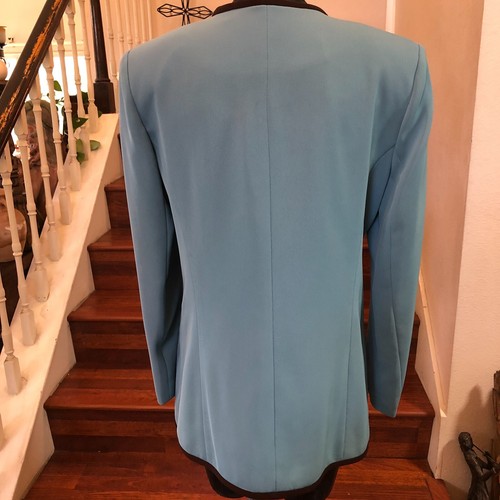 Donna Toran Blazer/Jacket Green Front & Pocket Zipper NWT Lined Size 12 - Picture 6 of 8