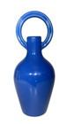 Top Handle Blue Vase - A