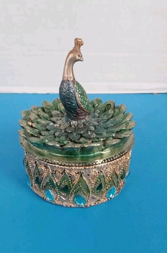 Dekorative Schmuckschatulle Pfau - Bild 3 von 6