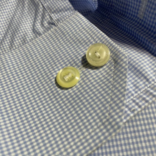 Camisa de vestir Eton azul claro a cuadros de guinga *se adapta a 16,5* (etiqueta contemporánea 17,5) - Imagen 9 de 17