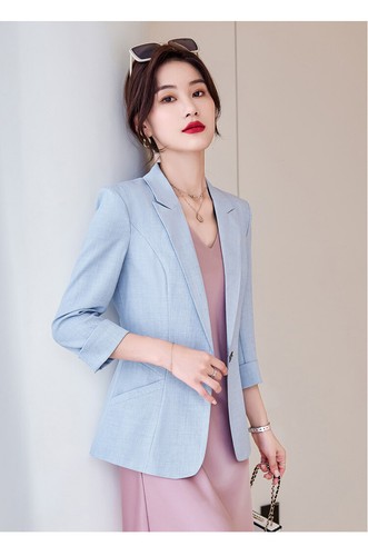 Summer Women's Spring Casual Business Lady Blazers Work Office Slim Jackets Coat - Picture 1 of 20