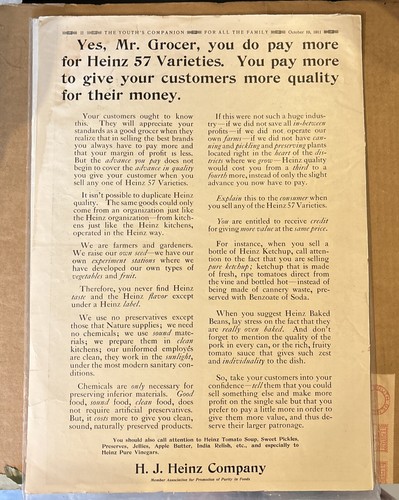 The Youth's Companion Magazine Ad’s October 1911 Bakes Cocoa & Heinz - Imagen 5 de 8