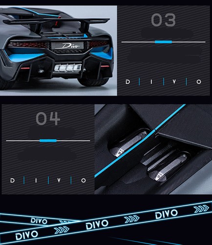Large Size 1/18 Bugatti DIVO Alloy Sports Car Model Diecasts Metal Toy Gifts kid - Picture 23 of 28