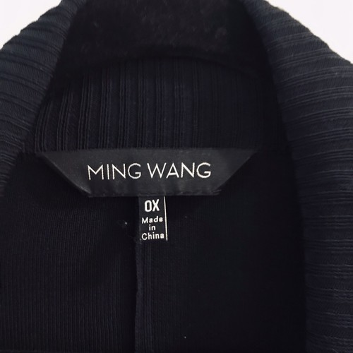 Ming Wang Sz 0X Coverup Cardigan Jacket Navy Cape Sleeves Acrylic Knit - Picture 2 of 8