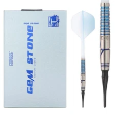 CUESOUL BLUE GEM STONE Soft Tip Darts 90% Tungsten Dart Set 19/20G