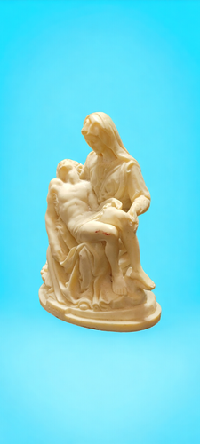 STATUINA, la pietà' DEL BERNINI " in resina marmorea, firmata SANTINI - Imagen 4 de 10