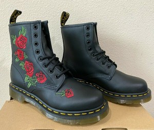 dr martens black rose