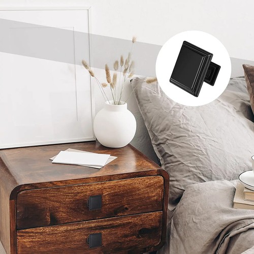 Kitchen Cabinet Square Knobs Cupboard Hardware Drawer Handles Matte Black Lot - Picture 3 of 10