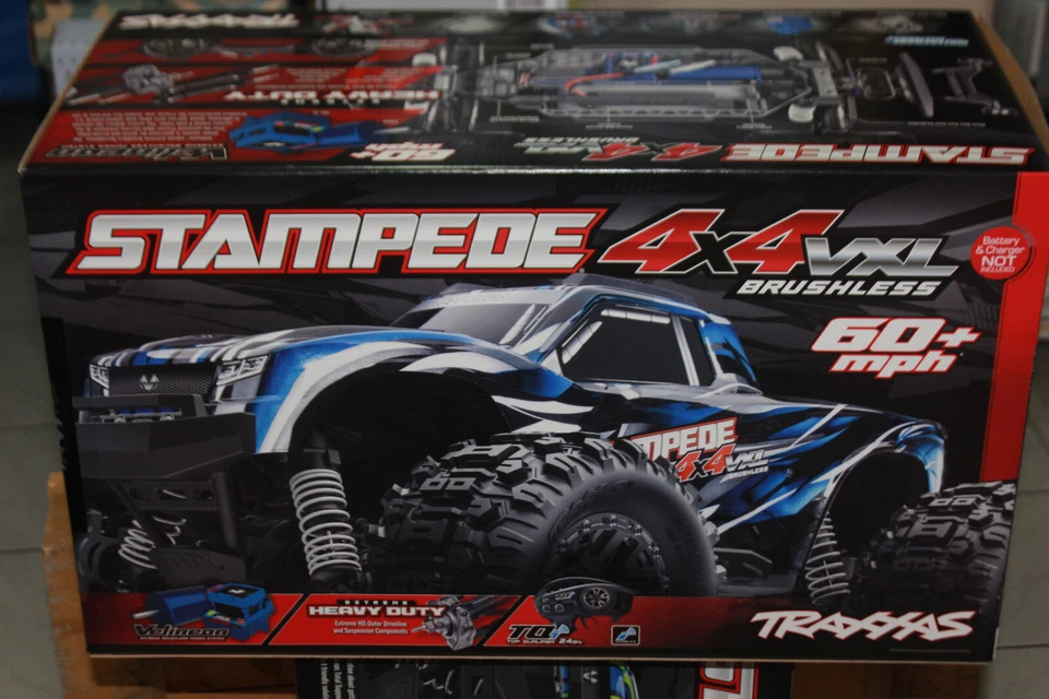 Traxxas TRX 90376 -4 BLAU  Monster Truck Brushless Stampede 4x4 HD VXL 1:10 NEU - Bild 3 von 4