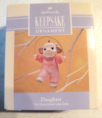 Hallmark ornament Easter spring Daughter 1993 lamb jump rope in box
