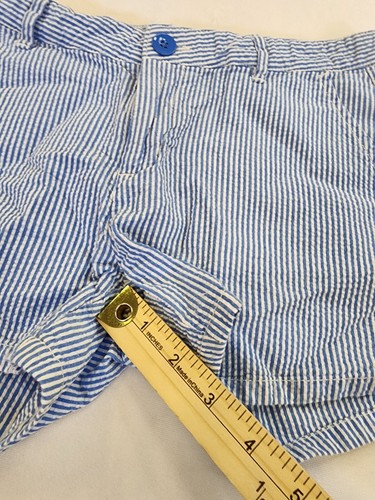 Gap Kids 12 Girls Verical Striped Blue White Pockets Nautical Adjustable Waist - Picture 3 of 10
