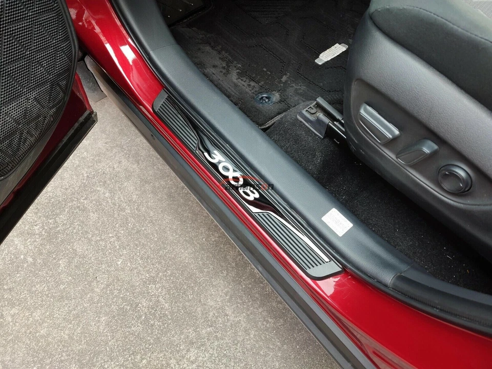 Para Peugeot 3008 2025 Accesorios Alféizar Puerta Coche Protector Placa Cubierta Tira Foto 4 de 4