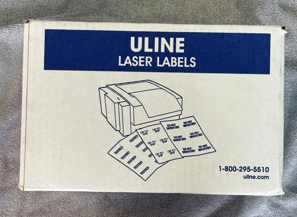 Uline S-11891 Laser Label 8-1/2 X 5-1/2 (2/page) Full Box 2,000 Labels / Sealed - Image 2 of 2