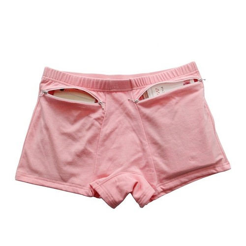 Women Cotton Boxers Brief Underwear High Waist with Pocket Panties Brief Soft - Picture 4 of 17