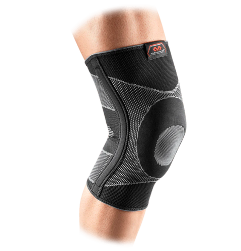 MCDAVID Knee Sleeve 4-way Elastic w/Gel Buttross & Stays 5125 Adult Sz XL Black