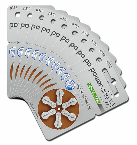 Powerone size 312 hearing aid batteries (120 Batteries) - Picture 1 of 1