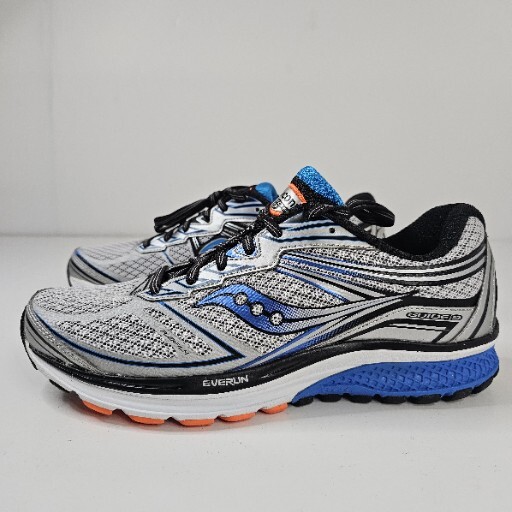 Saucony Guide 9 Men S20295 1 CH211 sz 8.5 New Silver Blue Orng EVERUN Running