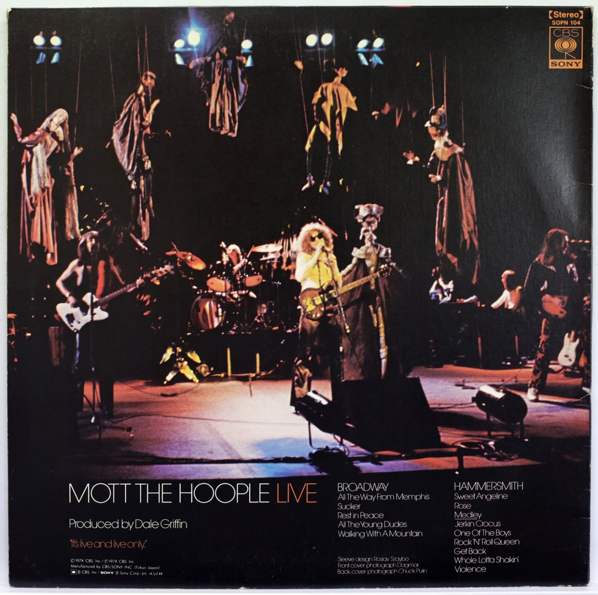 2discs CD Mott The Hoople Live (紙ジャケット仕様) MHCP10645PROMO SONY 紙ジャケ プロモ /00110 Mott The Hoople - Live: 30th Anniversary Edition [2CD