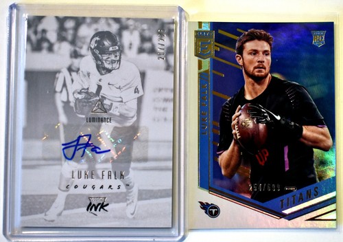 LUKE FALK (2) SET 2018 Panini Luminance Rookie Tinte/225 AUTO RC + Elite/699 SP