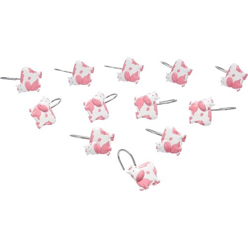 Shower Curtain Hooks Easy Glide Metal Curtain Rings 12 Pieces Choose Your Design - Picture 23 of 36