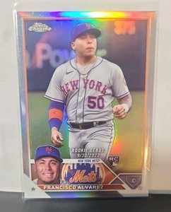2023 Topps Chrome Update Series FRANCISCO ALVAREZ Rookie Debut Refractor RC METS